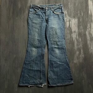 Vintage Levi's 684 Jeans Mens 32x30 Blue 1970s Bell Bottom Boot Cut